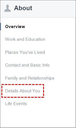 Then Click On Details About You