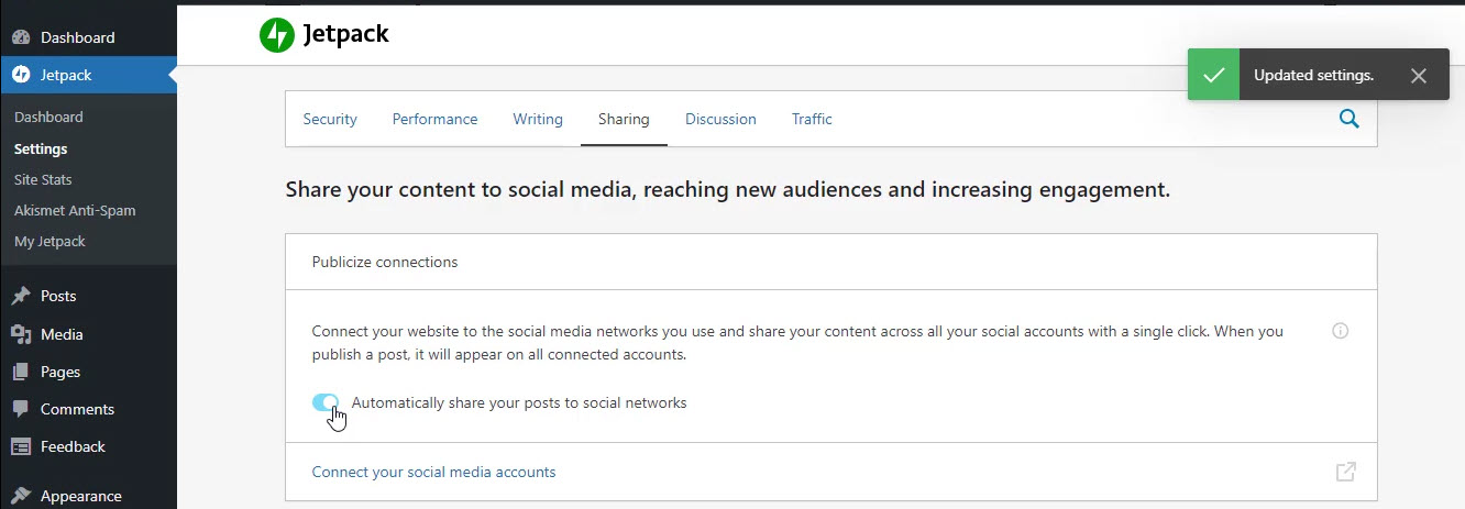 8 Enable Publicize Connections
