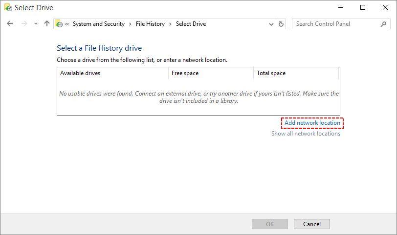 Add Network Location