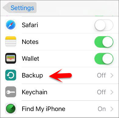 Tap On Backup
