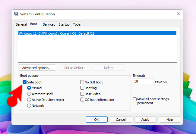 Enable Safe Mode