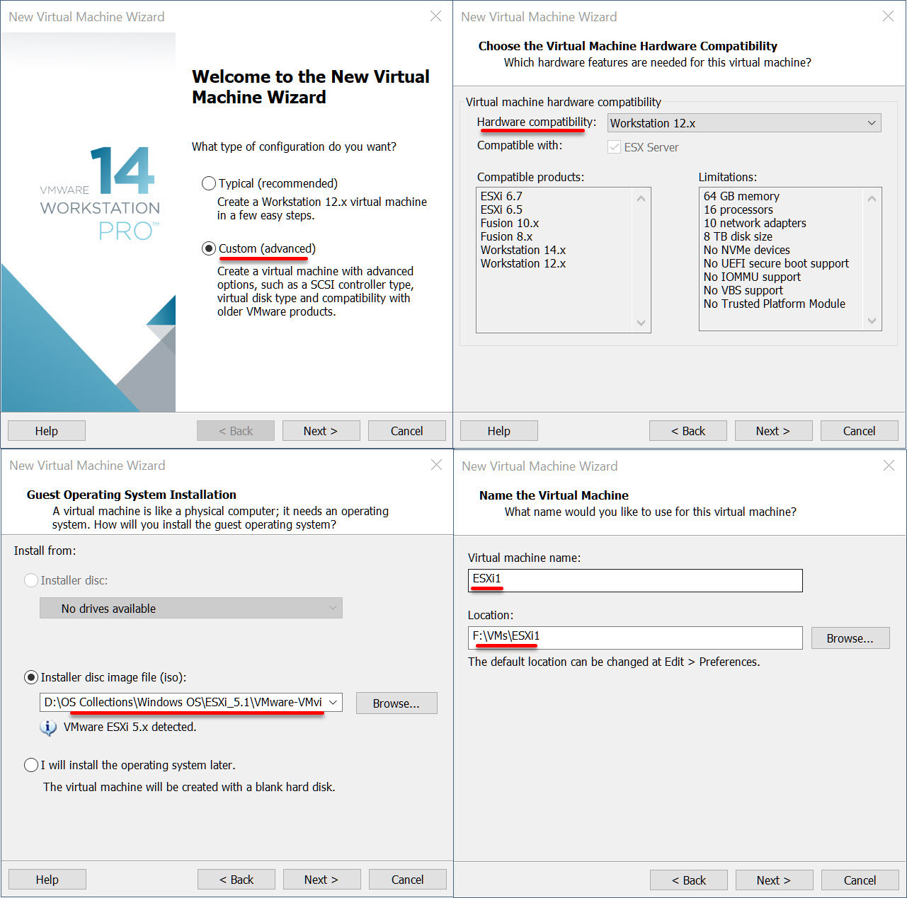 Choose The Virtual Machine Hardware Compatibility