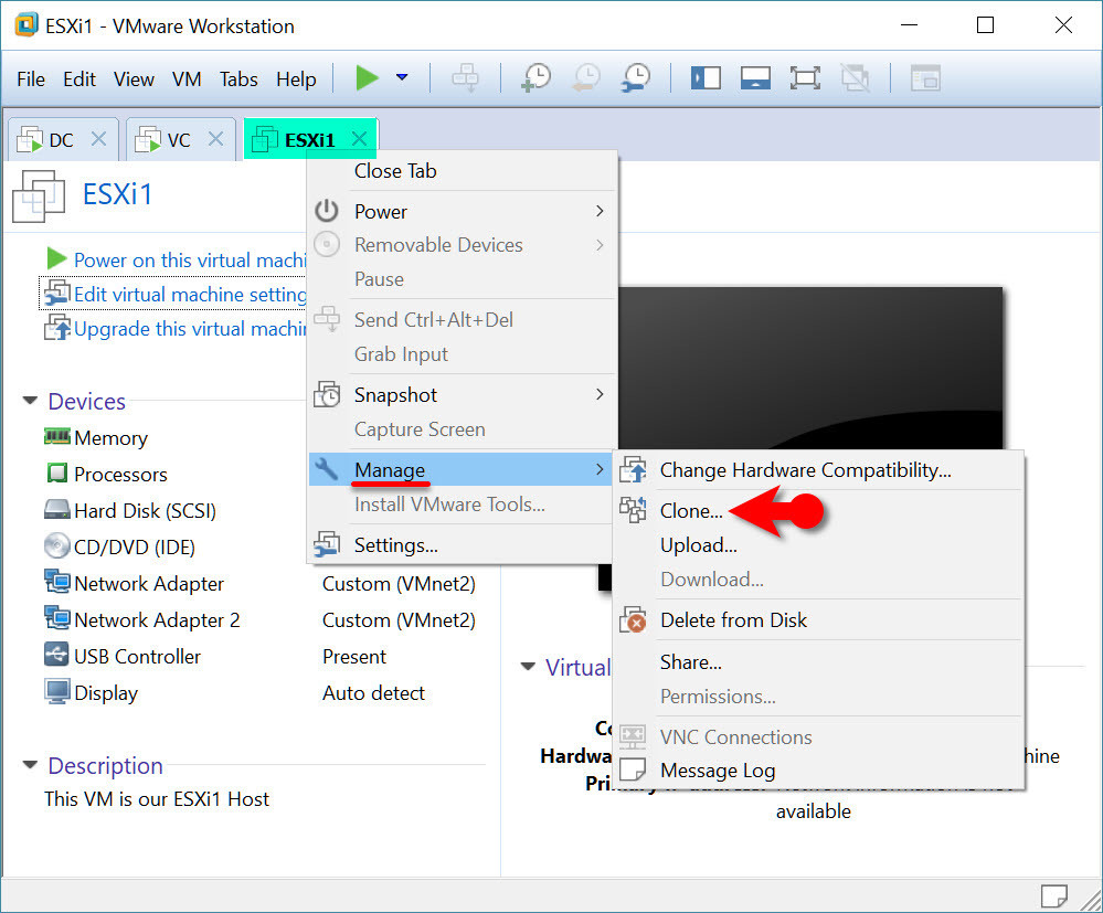 Clone Vm