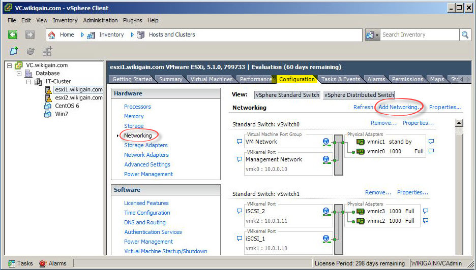 Add Vmotion Virtual Switch