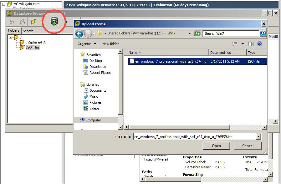 Upload Iso Image On Iscsi Shared Storage