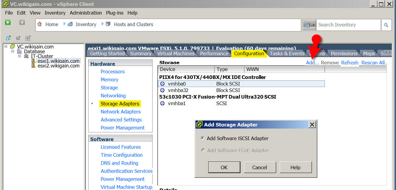 Add Storage Adapter To Esxi Host