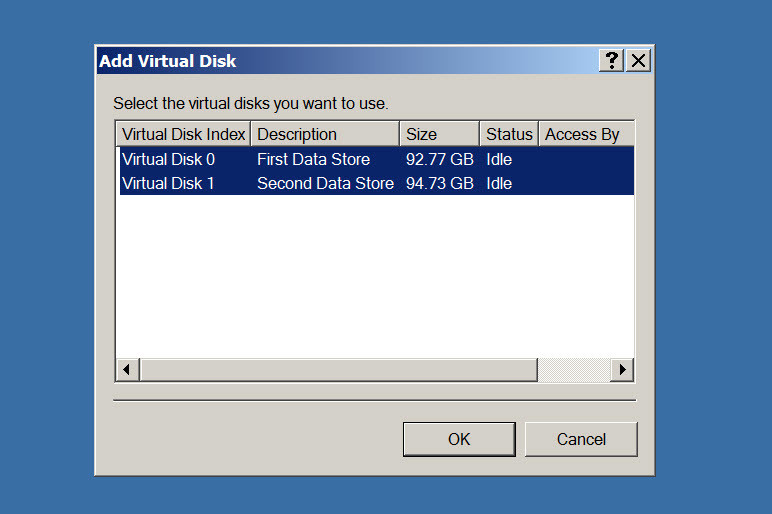 Add Virtual Disks To Iscsi Target