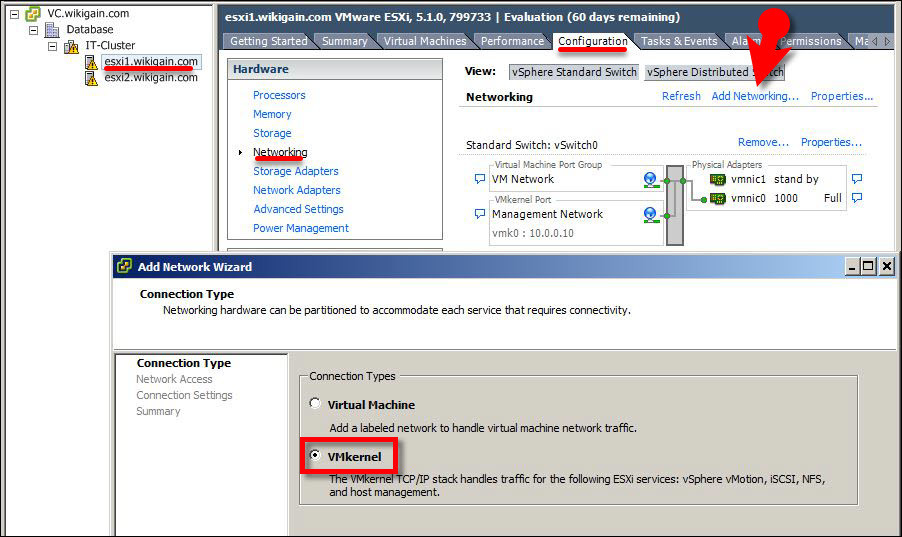 Create A New Vmkernel