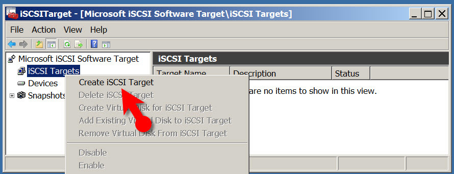 Create Iscsi Target