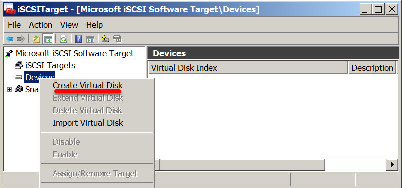 Create Virtual Disk