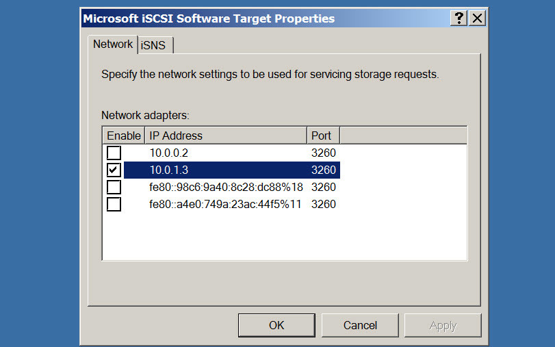 Iscsi Target Properties