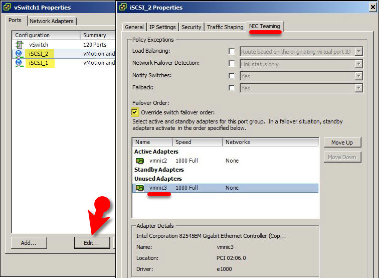 Override Switch Failover Order