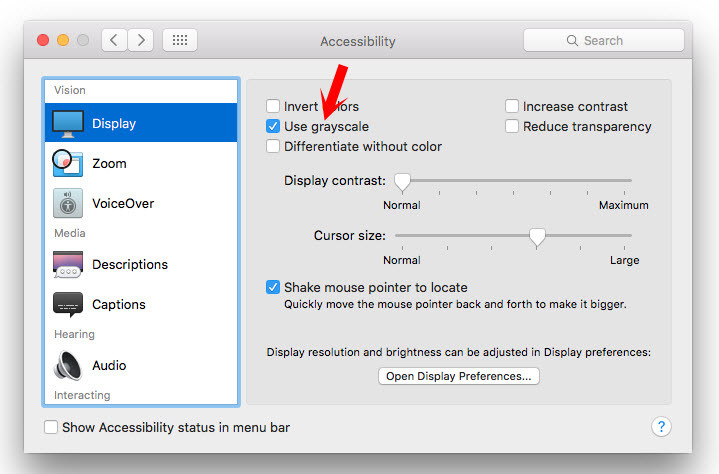 Use Grayscale Mode