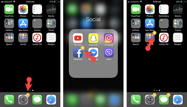 There You Have Different Notification Badge Color