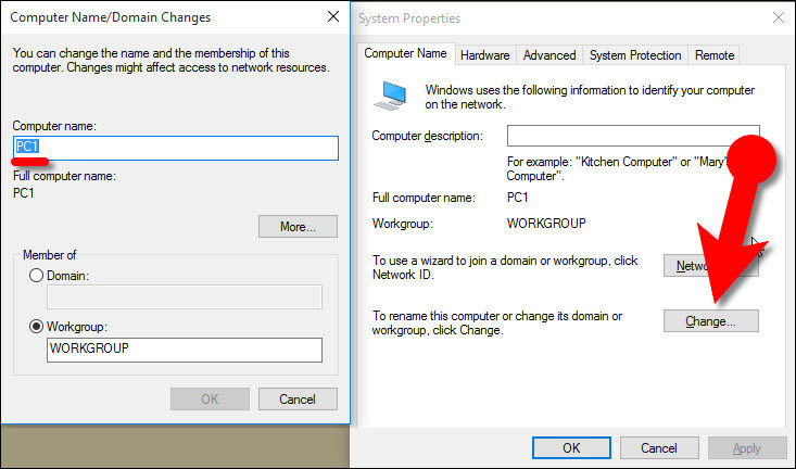 Change Windows 10 Computer Name