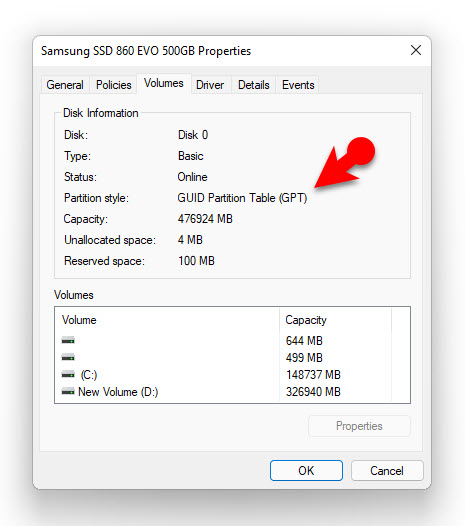 Disk Information