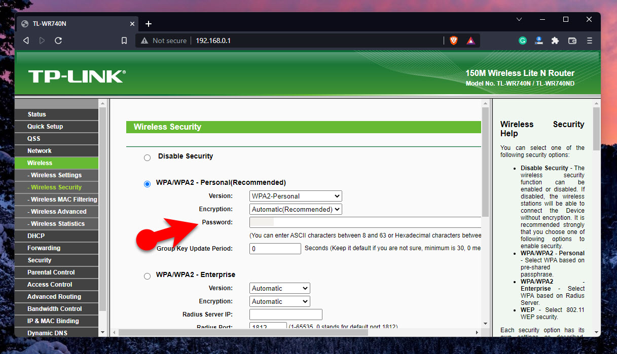 Change Your Router Password