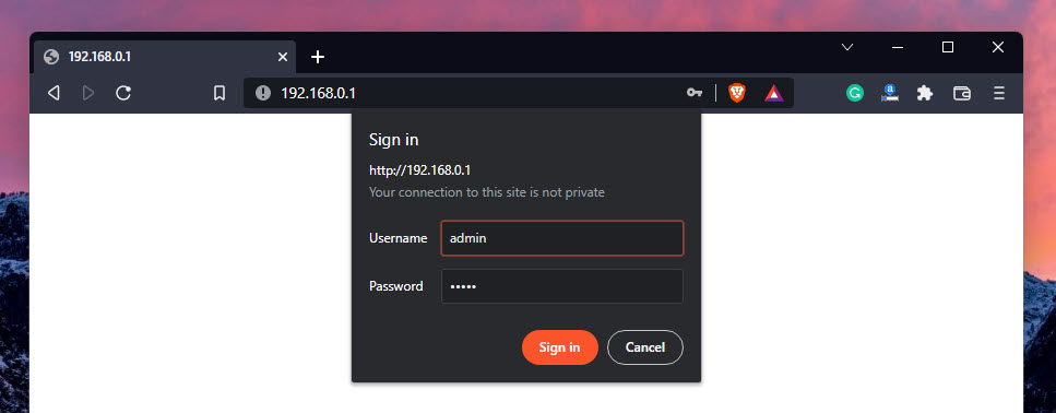 Login Into Router