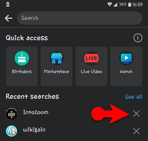 Clear Facebook Search History Individually