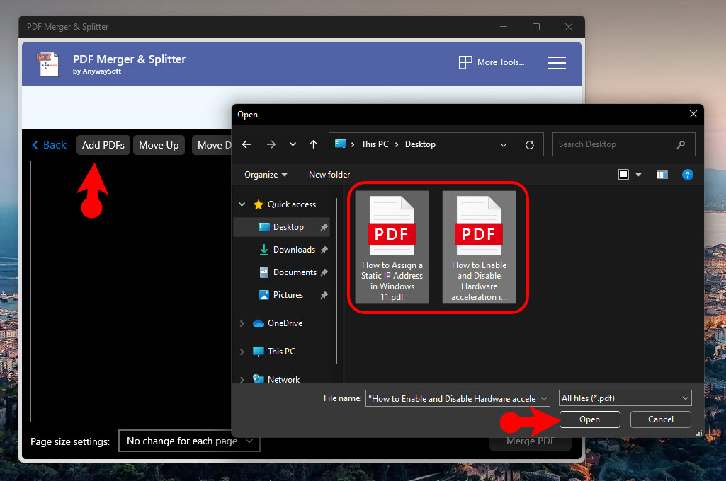 Add Files For Merging