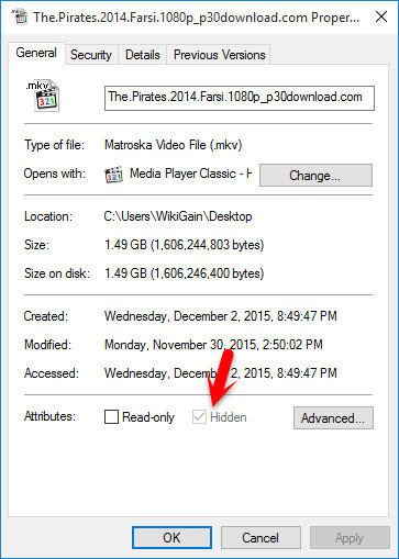 Unhide Files