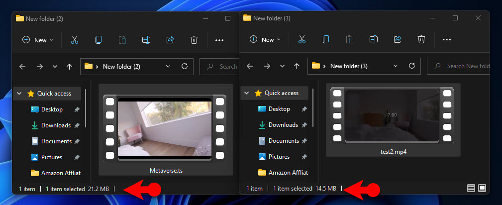 Video Size Comparison Before And After
