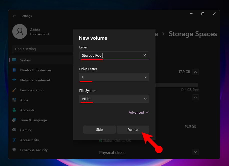 Configure Label And File System For Storage Pool