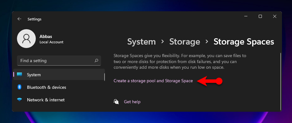Create Storage Pool