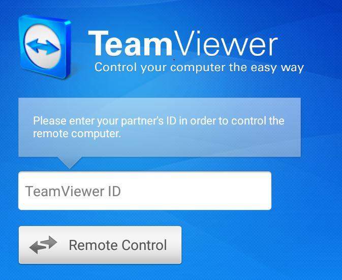 Enter the TeamViewer ID of your PC