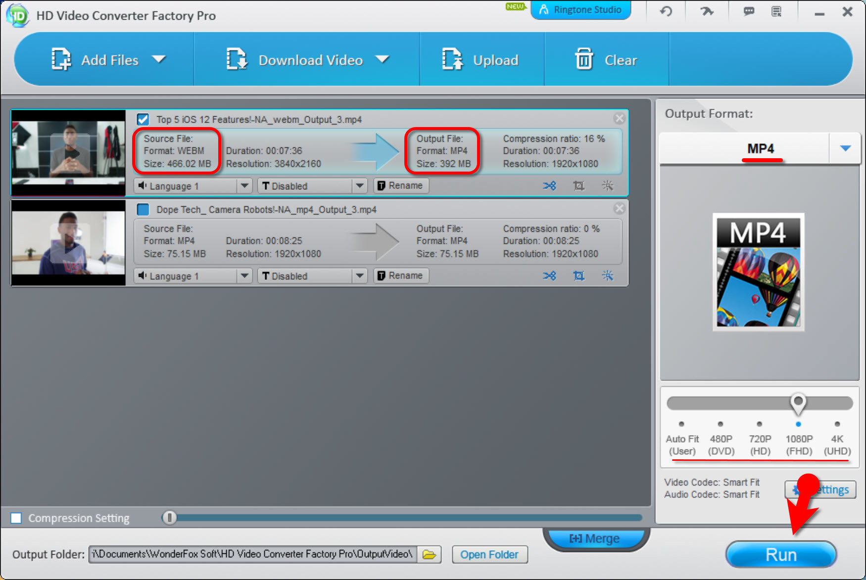 Convert Video Via