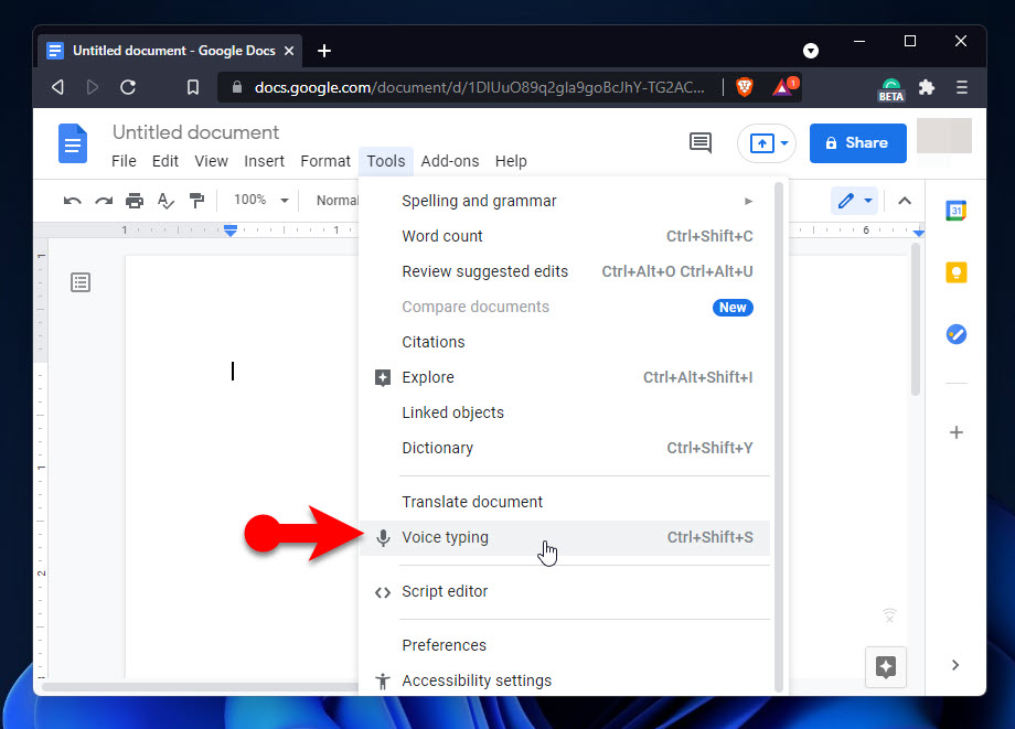 Type With Voice On Google Docs