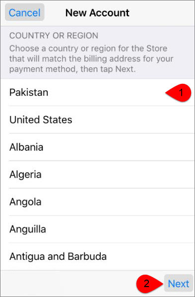 Country Or Region