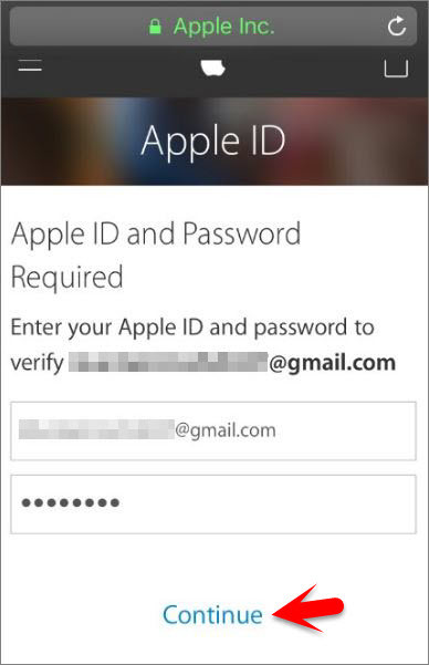 Enter Apple Id And Password