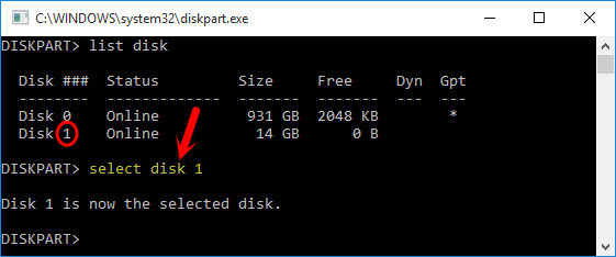 Select Disk