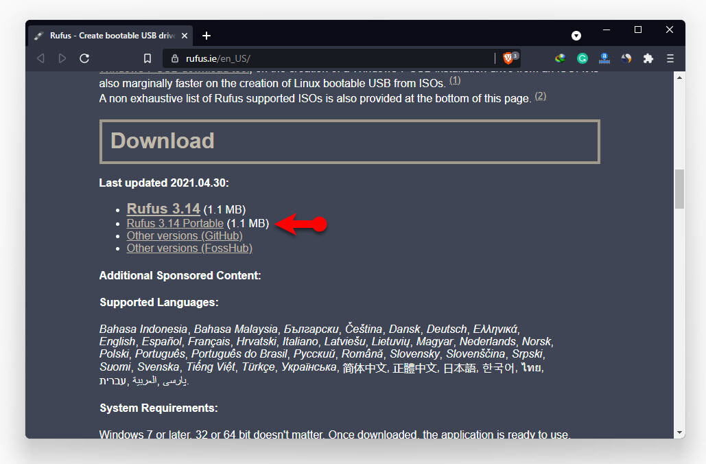 Download Rufus