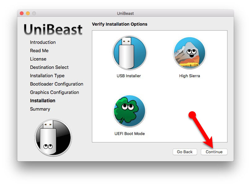 Verify Installation Options 2