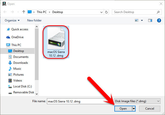Open Macos Sierra Dmg File