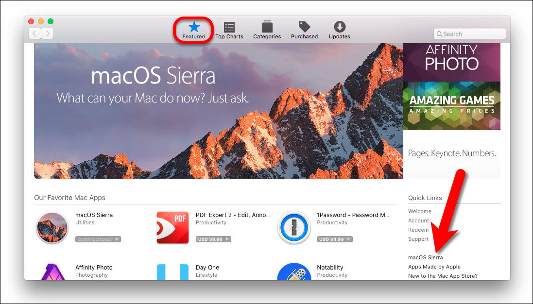 Apple App Store Macos Sierra