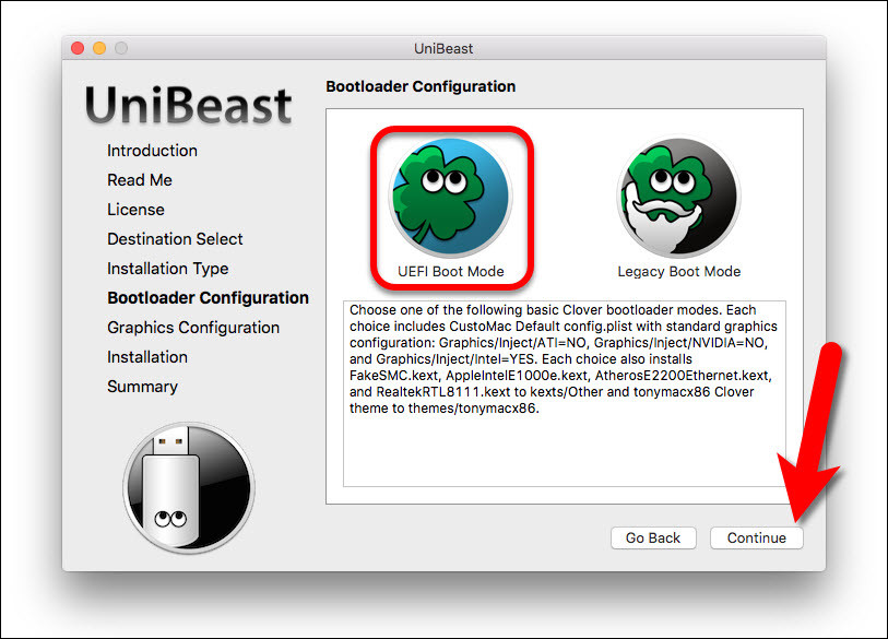 Choose Bootloader Configuration