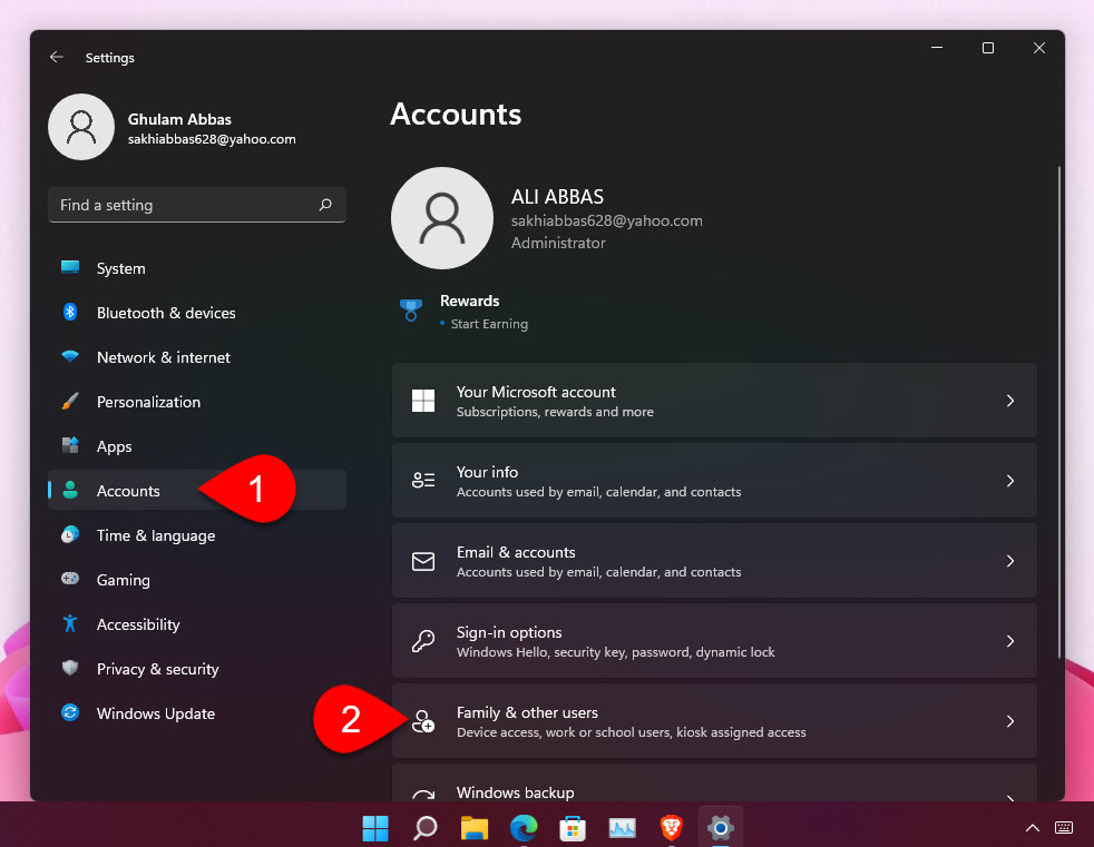 Access User Accounts