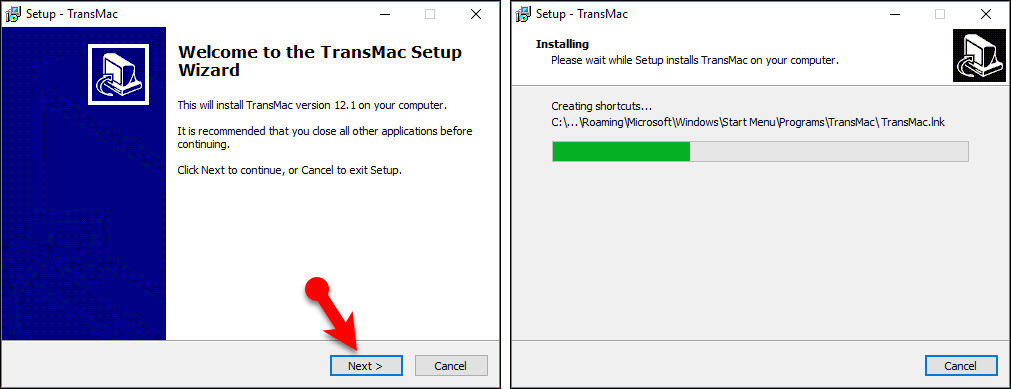 Install Transmac Software