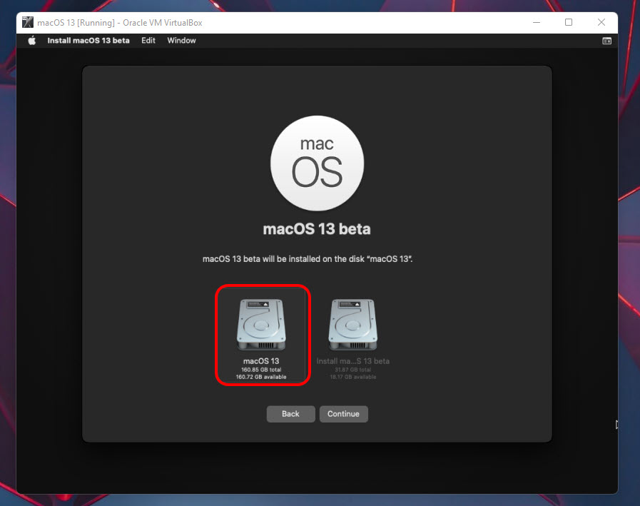 15 Choose The Drive And Install