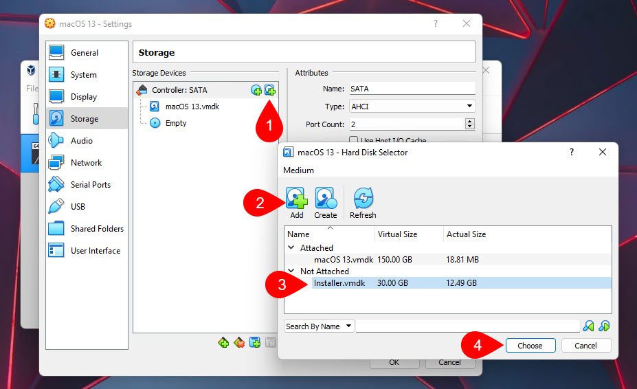 5 Add The Macos Ventura Vmdk Image