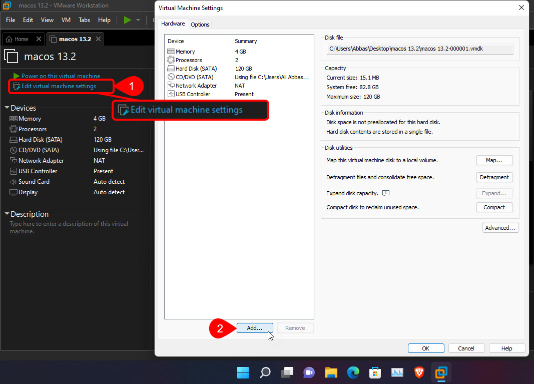 Edit Virtual Machine Settings 3