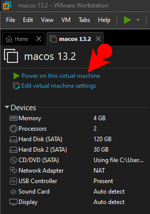 Power On The Vm 5