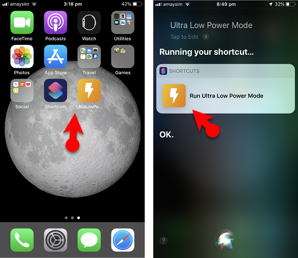 Erstellen Sie Den Ultra-Low-Power-Modus Mit Der Siri Shortcut App (Ios 12)