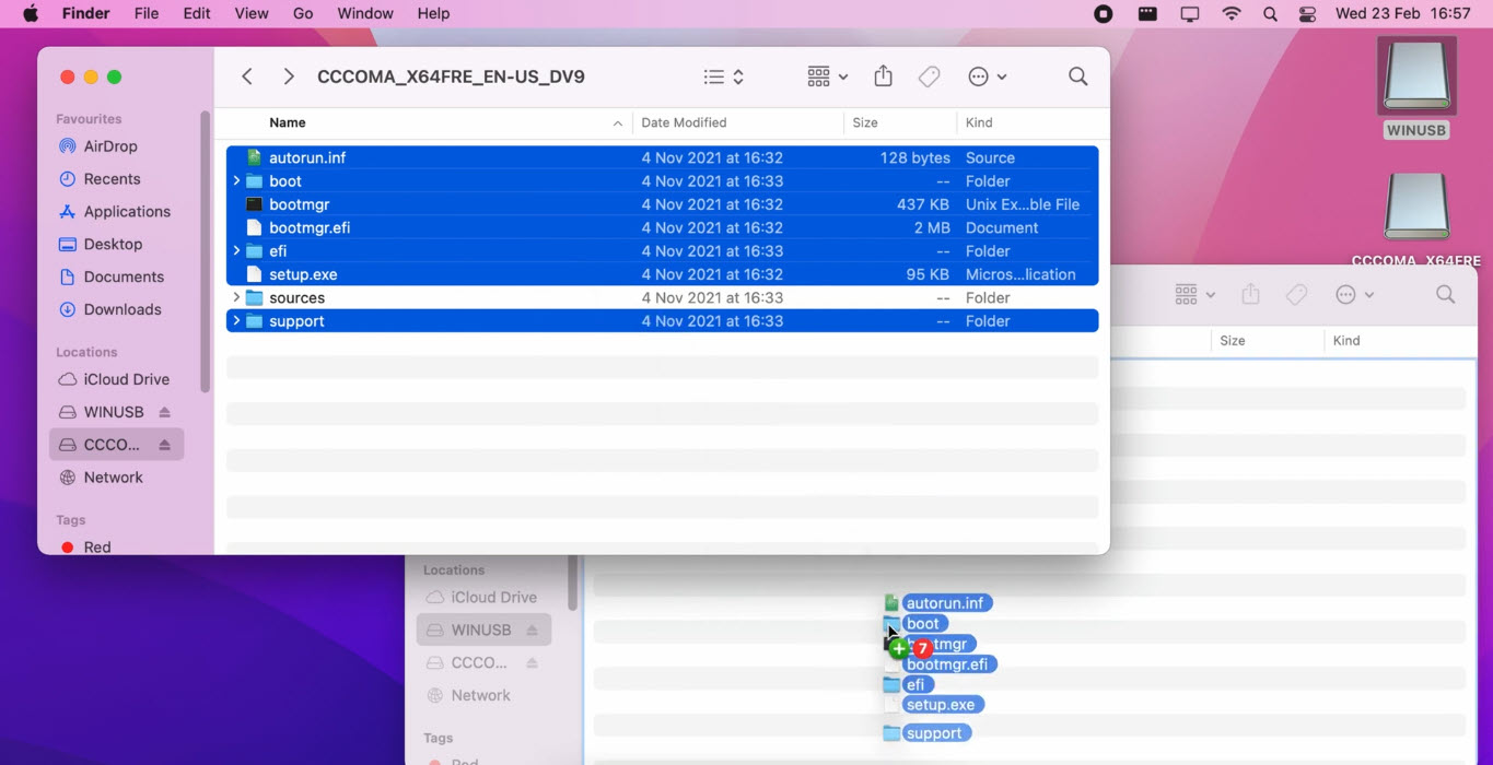 Copy Mounted Windows 11 Files Into Usb