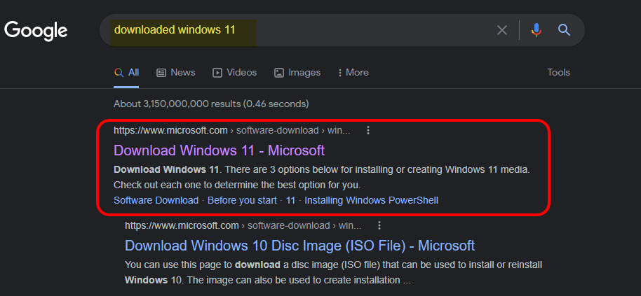 Search For Download Windows 11 Iso Image