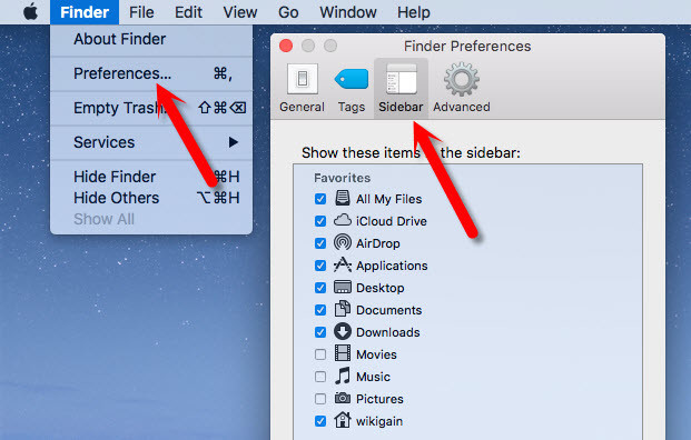 Restore Missing Mac Sidebar