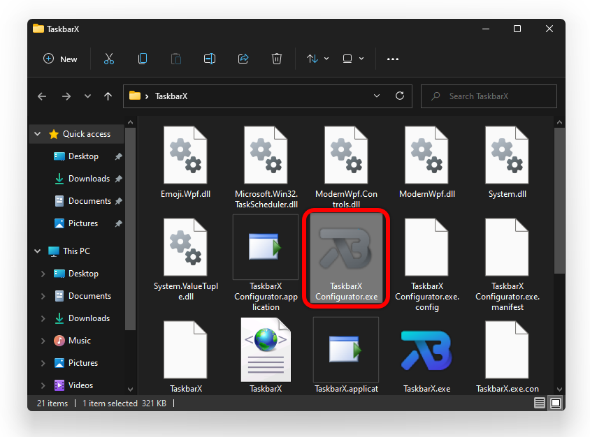 Taskbarx Configurator